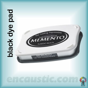 Encaustic Art: Stamp Pad black, big size 90 x 160mm (3.5"x6.5") 25% off