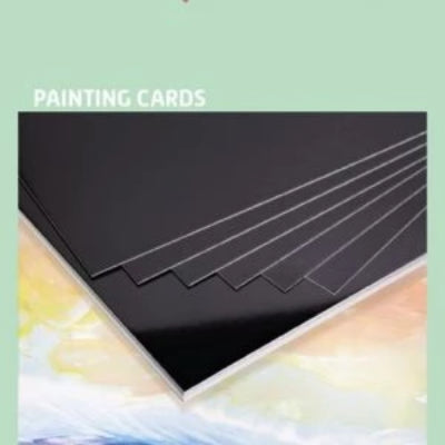 Encaustic Art Painting Cards: A3 black