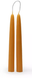 Pure Beeswax Candles: Pair of Dipped Taper Candles